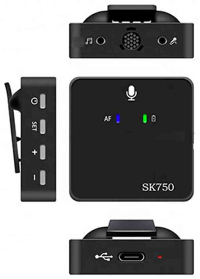 SK750 Wireless Lavalier Microphone for Phone DSLR Camera Smartphone 2